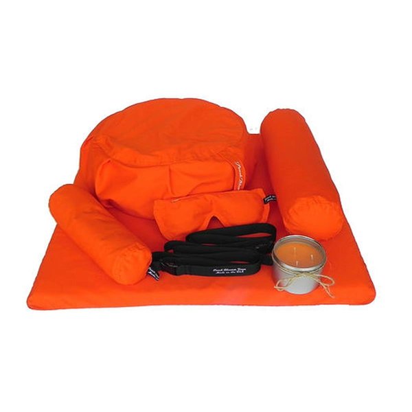 Peach Blossom Yoga 11001 7 Piece Deluxe Yoga Set Orange 11001A6